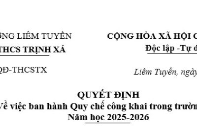 QUYẾT ĐỊNH CÔNG KHAI